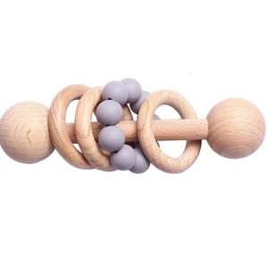 BPA free silicone/wood teether and toy